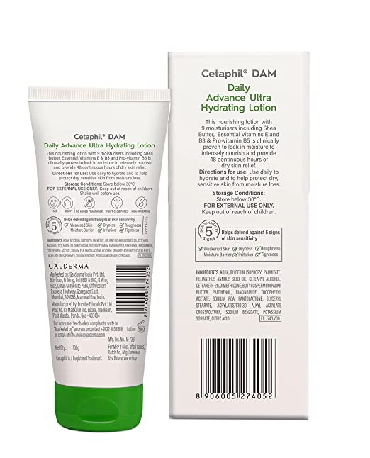 Cetaphil DAM Daily Advance Ultra Hydrating Lotion Continuously Dry, Sensitive Skin