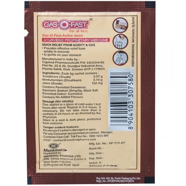 Gas O Fast Active Jeera Sachet