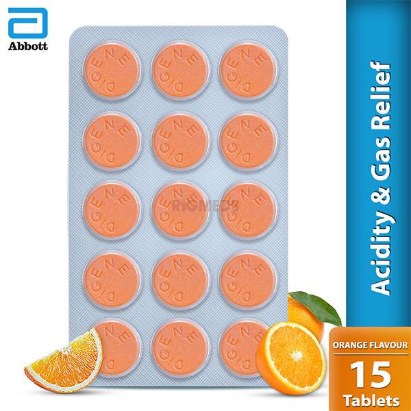 Digene Acidity & Gas Relief Tablet Orange
