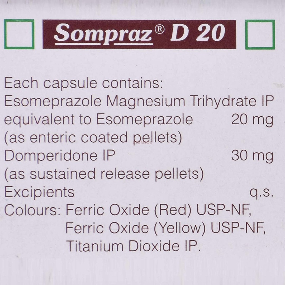 Sompraz D 20 Capsule SR