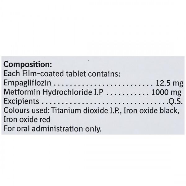 Jardiance Met 12.5mg/1000mg Tablet